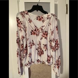 Long sleeve flower top